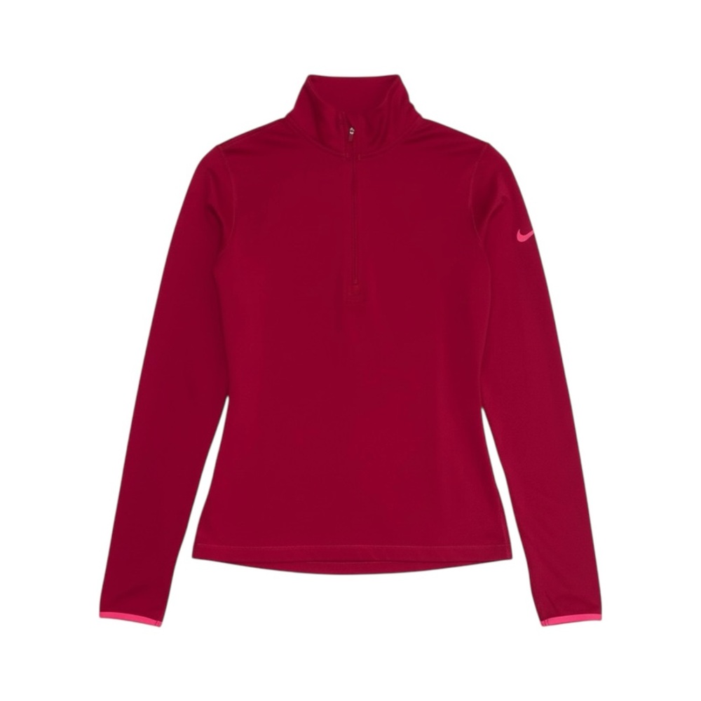 Nike‎ Pro Magenta 1/2 Zip Running Long Sleeve Workout Top Women’s Medium